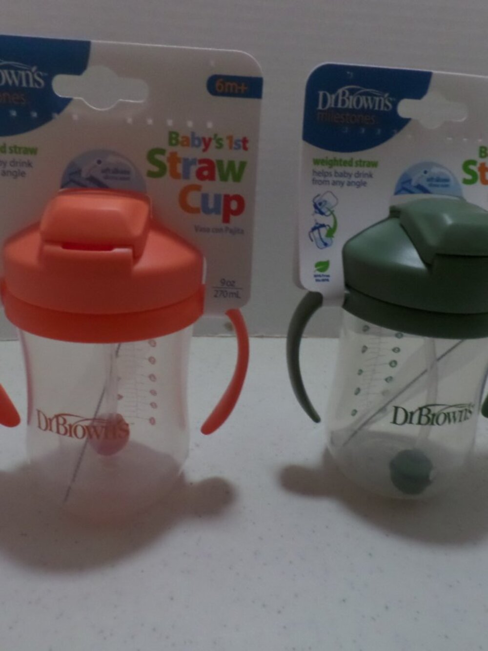 Dr Brown’s Milestone Baby First Straw Cup -Lot of 2 – New